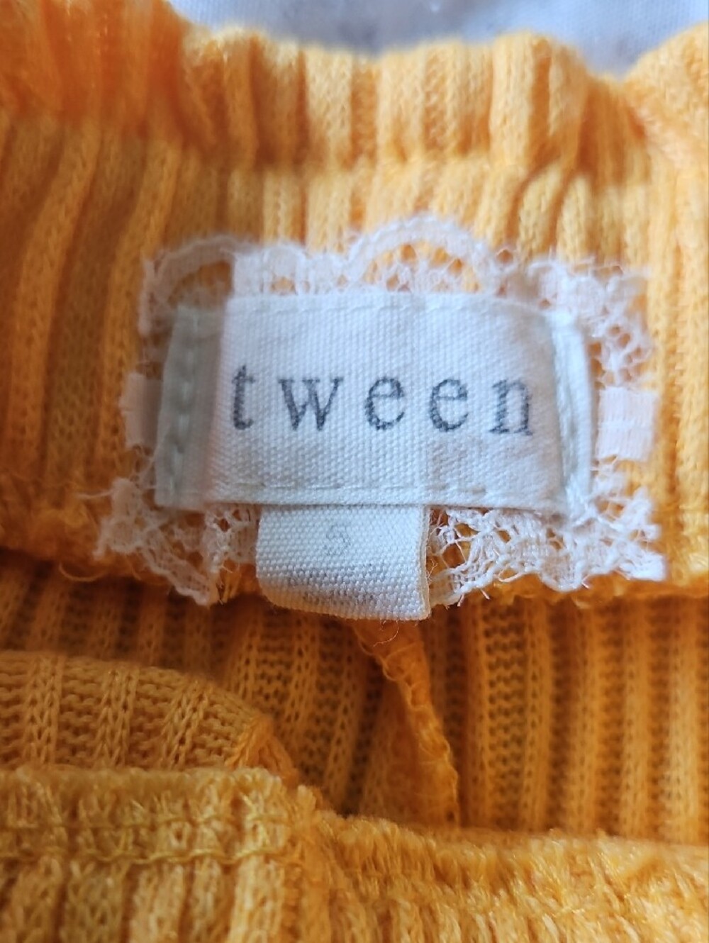 btween Yellow Ribbed Ruffle Tank & Shorts Set - Picture 2 of 7